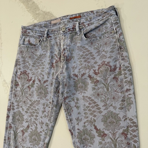 Pilcro And The Letterpress Anthropologie Slim Boyfriend Floral Jeans Women’s 29 - Picture 3 of 8